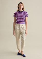 Ovs Pink And Blue Striped Short Sleeve T-Shirt